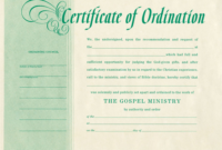 Free Blank Certificate Of Ordination For Minister License Within Top Free Ordination Certificate Template