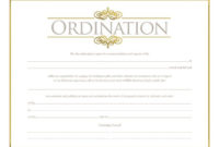 Free Certification: Free Ordination Certificate Pertaining With Top Free Ordination Certificate Template