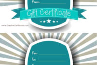Free Gift Certificate Template (Customizable) For Donation Certificate Template