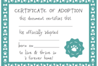 Free Printable Adoption Certificate Calep.midnightpig.co With Regard To Adoption Certificate Template