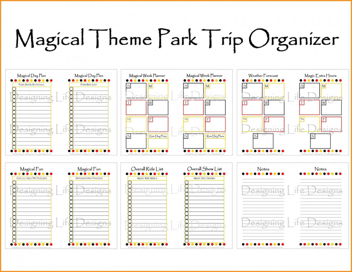 Free Printable Disney Week Itinerary Template | Calendar Pertaining To Disney World Itinerary Template