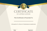 Free Sample Format Of Certificate Of Appreciation Template Within Formal Certificate Of Appreciation Template