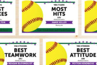 Free Softball Certificate Templates | Templates Example Pertaining To Fascinating Free Softball Certificate Templates
