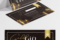 Gold Premium Gift Certificate Template In Psd Within Donation Certificate Template