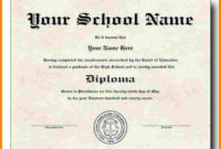 High School Diploma Template | High School Diploma, Free Intended For College Graduation Certificate Template