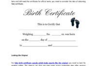 How To Create A Fake Birth Certificate Calep.midnightpig With Amazing Birth Certificate Fake Template