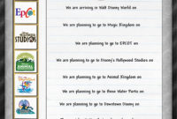 Itinerary | Disney Scrapbook Pages, Disney Scrapbook In Disney World Itinerary Template