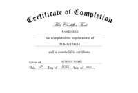 Kindergarten Preschool Certificate Of Completion Word Pertaining To Amazing Free Certificate Of Completion Template Word