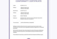 Manufacturer&amp;#039;S Certificate Of Conformance Template Word With Fantastic Certificate Of Manufacture Template