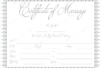 Marriage Certificate 05 Word Layouts | Marriage For Best Free Certificate Templates For Word 2007