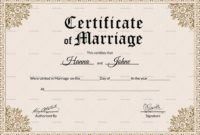 Marriage Certificate Design Yeppe Inside Simple Blank Marriage Certificate Template