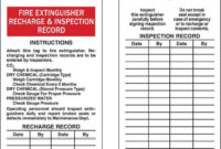 Monthly Fire Extinguisher Inspection Form Template Unique Regarding Fire Extinguisher Certificate Template