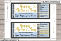 Mother&amp;#039;S Day Restaurant Gift Certificate Template With Regard To Awesome Dinner Certificate Template Free