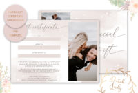 Photography Gift Certificate Card Adobe Photoshop .Psd With Regard To Fantastic Free Photography Gift Certificate Template