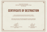 Pin On Certificate Template Within Awesome Certificate Of Destruction Template