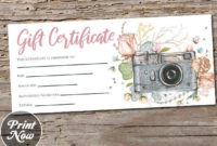 Pin On Gift Certificate Downloads With Fantastic Free Photography Gift Certificate Template