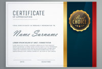 Premium Style Modern Certificate Template Design Throughout Design A Certificate Template