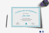Printable Adoption Certificate Template In Child Adoption With Regard To Child Adoption Certificate Template