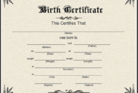 Printable Fake Birth Certificates Elegant Sample Birth With Amazing Birth Certificate Fake Template