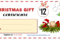 Printable Gift Certificate Templates For 2018 (15 Free Throughout Fresh Christmas Gift Certificate Template Free Download