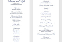 Printable Nautical Wedding Ceremony Program • Navy Vintage Inside Fascinating Wedding Ceremony Itinerary Template