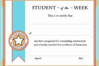 Printable Student Of The Month Certificate Luxury Intended For Free Printable Student Of The Month Certificate Templates