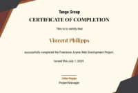 Project Work Completion Certificate Word Pertaining To Certificate Template For Project Completion