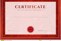 Red Certificate, Diploma Template. Award Pattern Stock With Fantastic Certificate Scroll Template