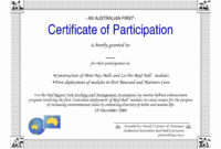 Sample Certificate Of Participation Template Inspirational Within Top Conference Participation Certificate Template