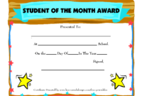 Student Of The Month Award Template Download Printable Pdf Regarding Free Printable Student Of The Month Certificate Templates