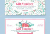 The Charming Gift Certificate With Delicate Painted Inside Company Gift Certificate Template