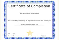 The Interesting 10 Microsoft Word Templates Certificates Intended For New Free Completion Certificate Templates For Word