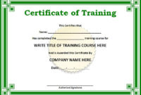 Training Certificate Template | Free Word Templates Intended For Downloadable Certificate Templates For Microsoft Word