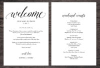 Wedding Itinerary Template Wedding Itinerary Pdf Template Intended For Honeymoon Itinerary Template