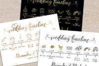 Wedding Timeline Printable Sign Card Program Template For New Honeymoon Itinerary Template