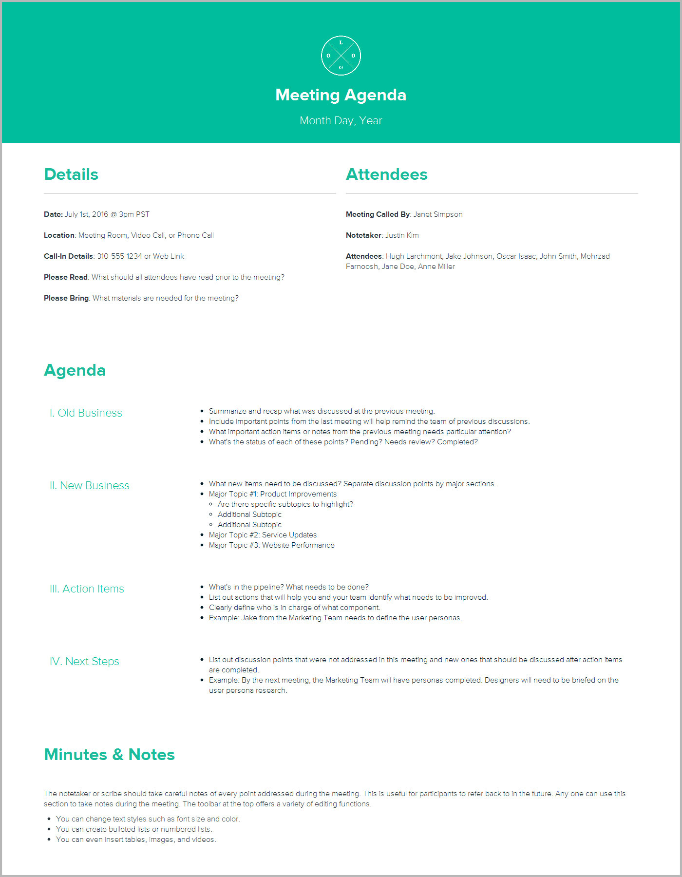 12 Meeting Template Radaircars Inside Conference Call Agenda Template