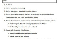 15+ Safety Meeting Agenda Templates In Pdf | Doc | Free With Regard To Safety Committee Agenda Template