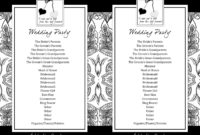 37 Printable Wedding Program Examples & Templates ᐅ With Awesome Wedding Agenda Template