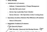 41+ Meeting Agenda Templates | Free & Premium Templates For Weekly Meeting Agenda Template