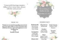 71 Free Wedding Program Templates You Can Customize Pertaining To Wedding Agenda Template