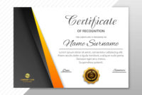 Abstract Creative Certificate Of Appreciation Award In Best Template For Recognition Certificate