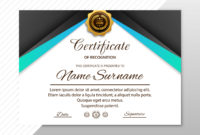 Abstract Creative Certificate Of Appreciation Award With Sample Award Certificates Templates