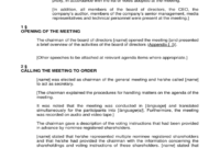 Annual General Meeting Agenda Sample Free Download With Regard To Plc Agenda Template