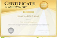 Certificate Template In Vector For Achievement Graduation Inside Professional Sales Certificate Template