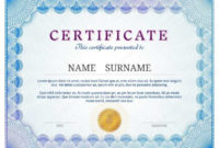 Certificate Template With Guilloche Elements — Stock Within Top Validation Certificate Template