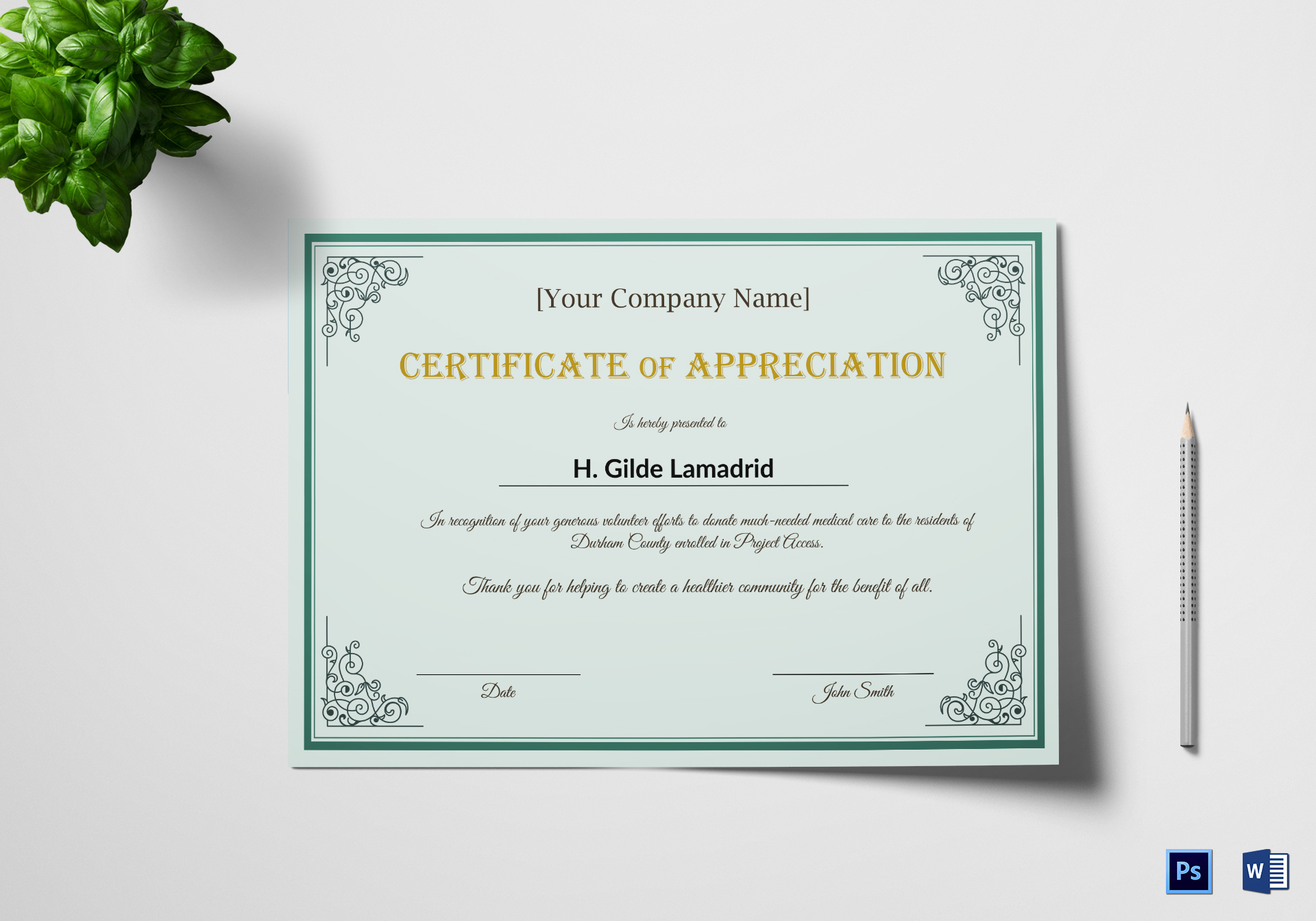 Company Employee Appreciation Certificate Design Template Throughout Template For Recognition Certificate