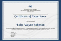 ️Free Printable Certificate Of Experience Sample Template For Top School Leaving Certificate Template