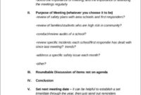 Free 14+ Meeting Agenda Samples & Templates In Pdf Within Simple Safety Committee Agenda Template