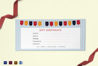 Happy Birthday Gift Certificate Template With Regard To Inside Indesign Certificate Template