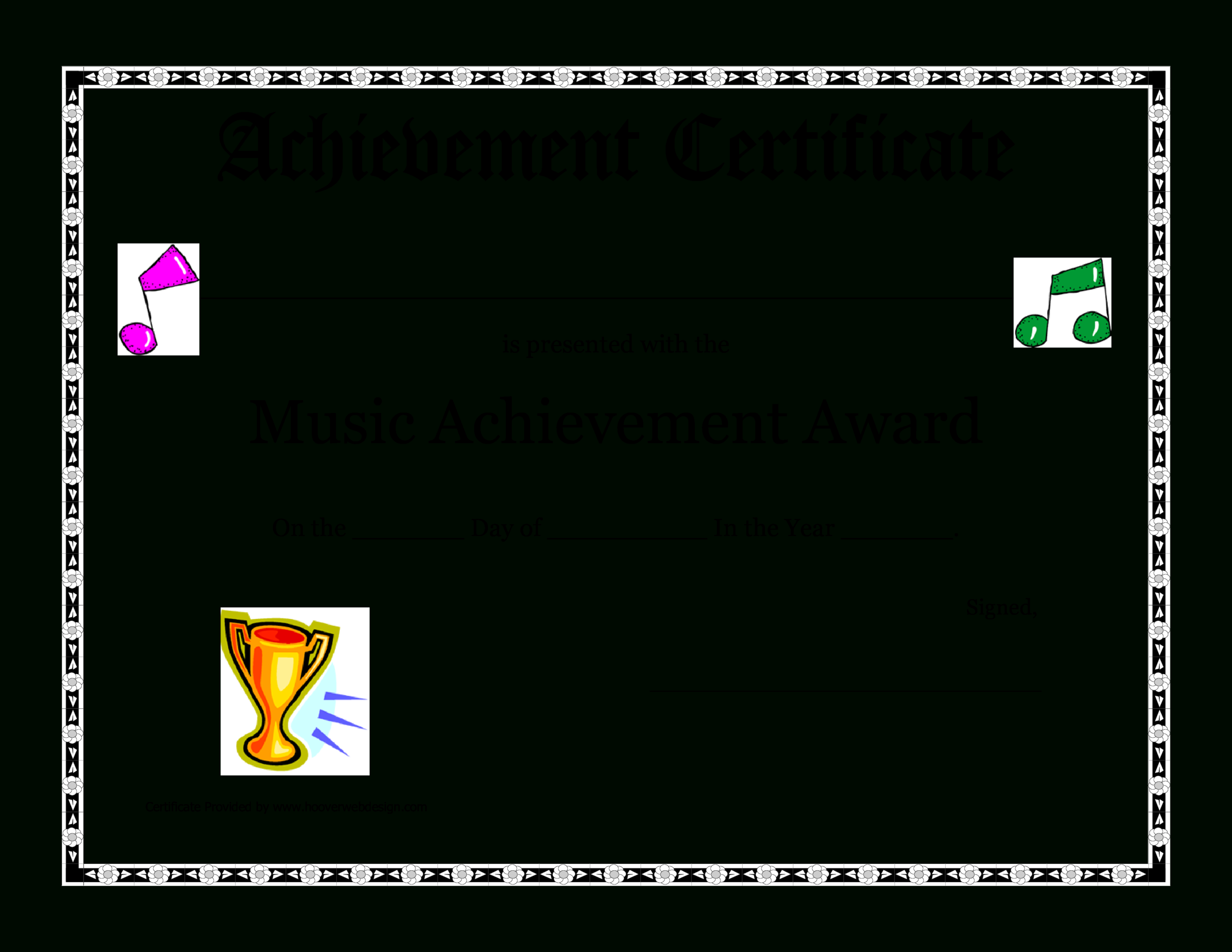 Music Award Certificate | Templates At Within Fantastic Winner Certificate Template